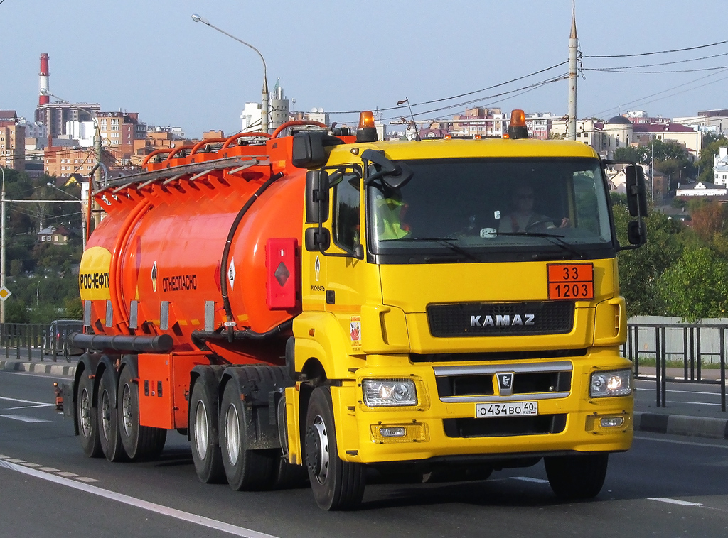 Калужская область, № О 434 ВО 40 — КамАЗ-65206-S5(87)