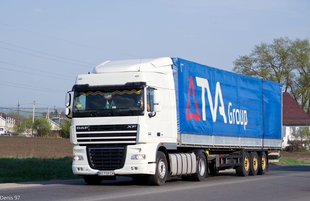 Хмельницкая область, № ВХ 7729 СА — DAF XF105 FT