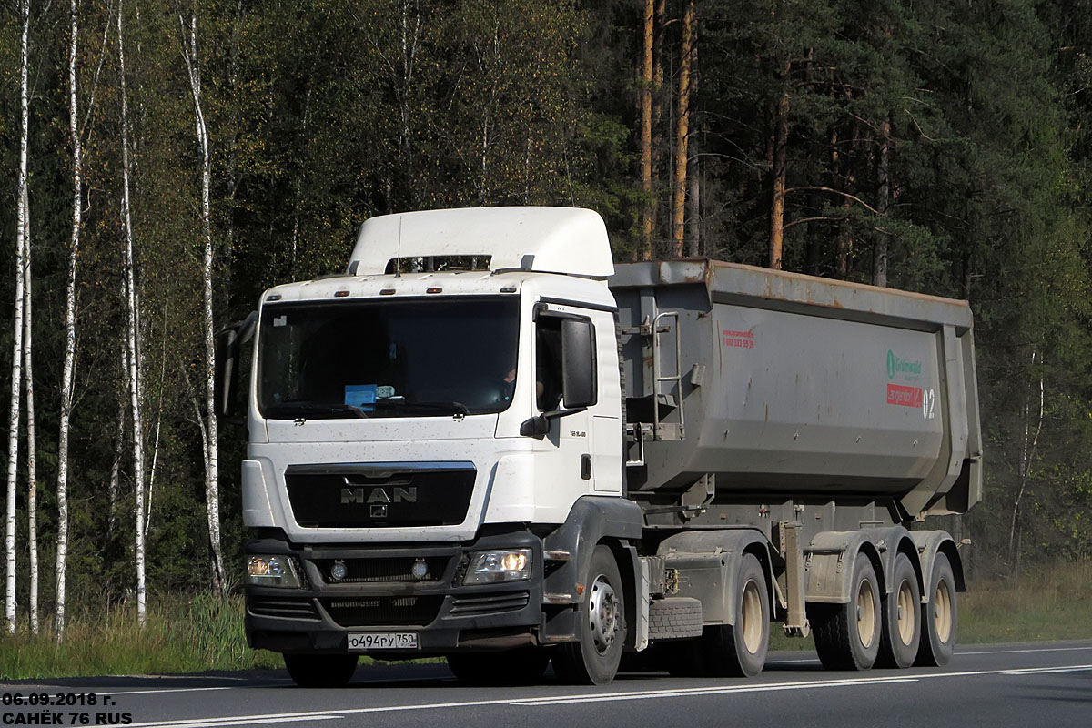 Московская область, № О 494 РУ 750 — MAN TGS 19.400