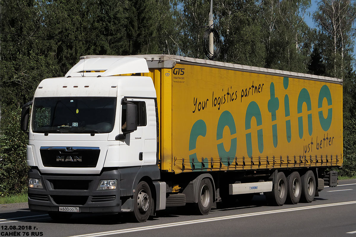 Ярославская область, № Н 600 ОО 76 — MAN TGX ('2007) 18.400