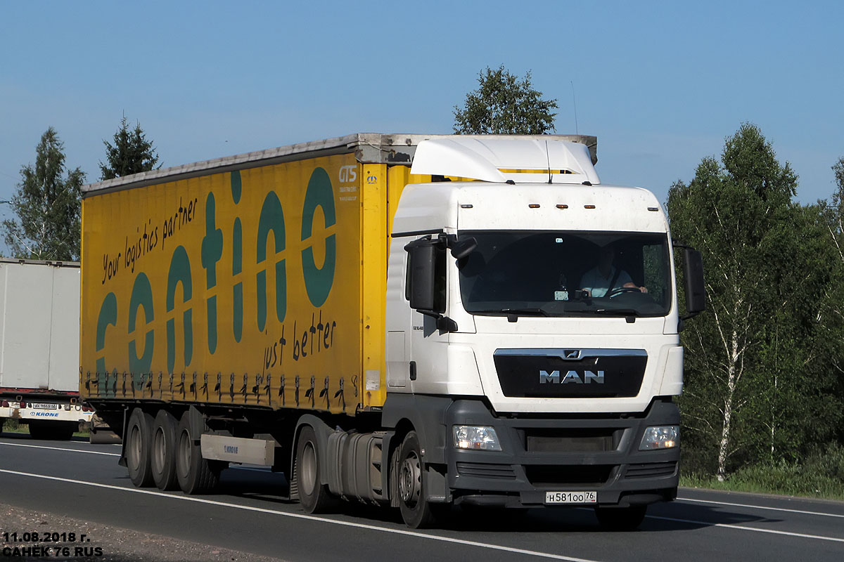 Ярославская область, № Н 581 ОО 76 — MAN TGX ('2007) 18.400