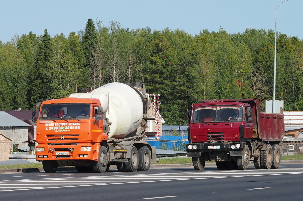 Ханты-Мансийский автоном.округ, № Р 009 ВН 186 — КамАЗ-6520-A4(23); Ханты-Мансийский автоном.округ, № М 238 РЕ 86 — Tatra 815 S1
