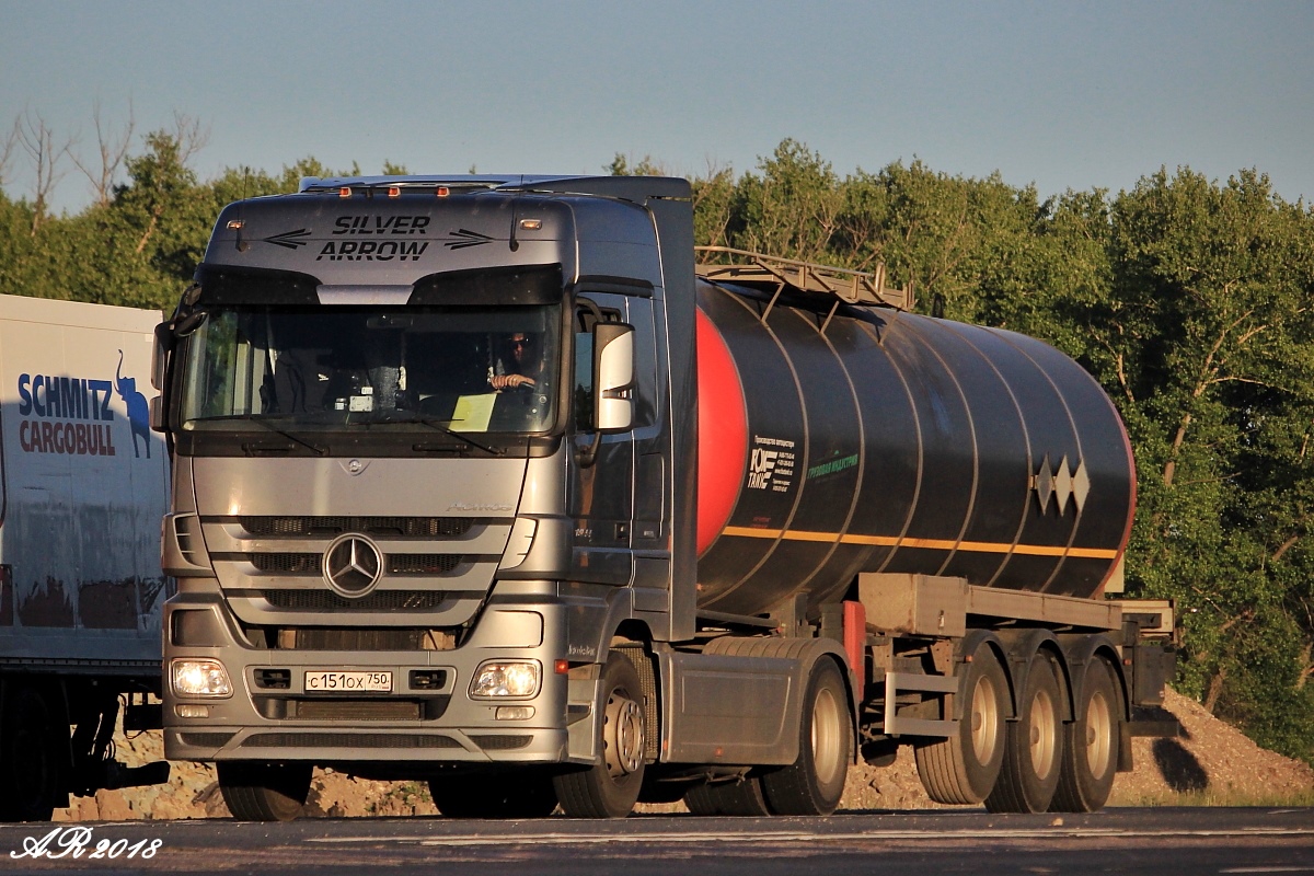 Московская область, № С 151 ОХ 750 — Mercedes-Benz Actros ('2009) 1844; Mercedes-Benz Actros ('2009) "Silver Arrow" (Тамбовская область)