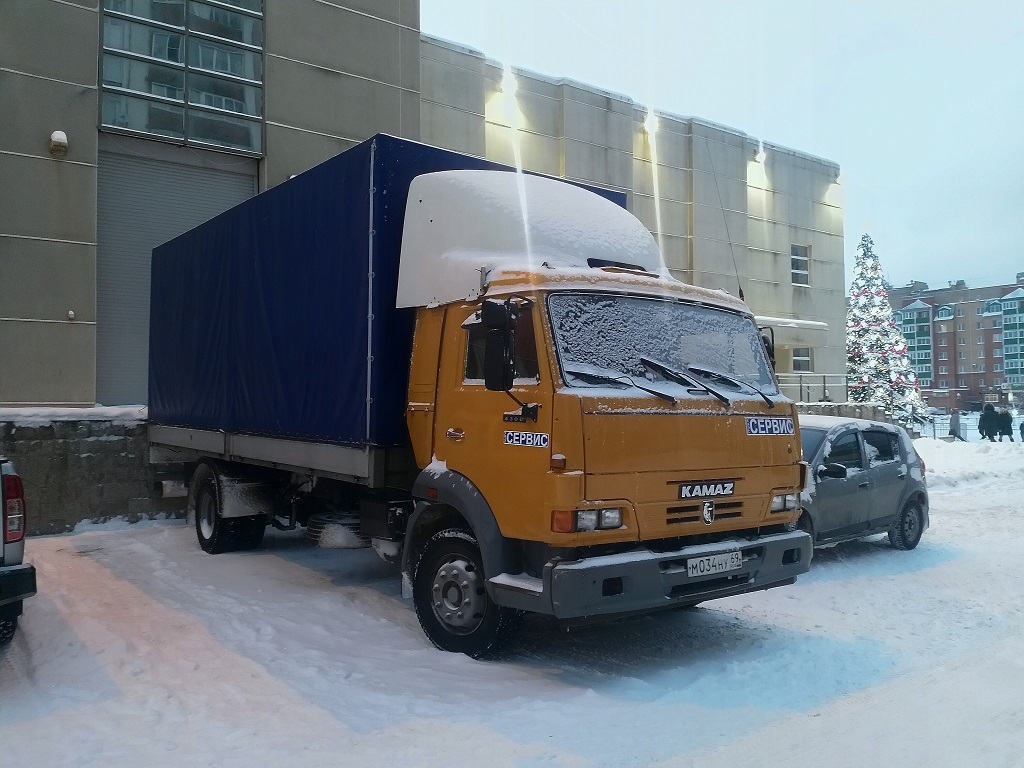 Тверская область, № М 034 НУ 69 — КамАЗ-4308-H3(99)