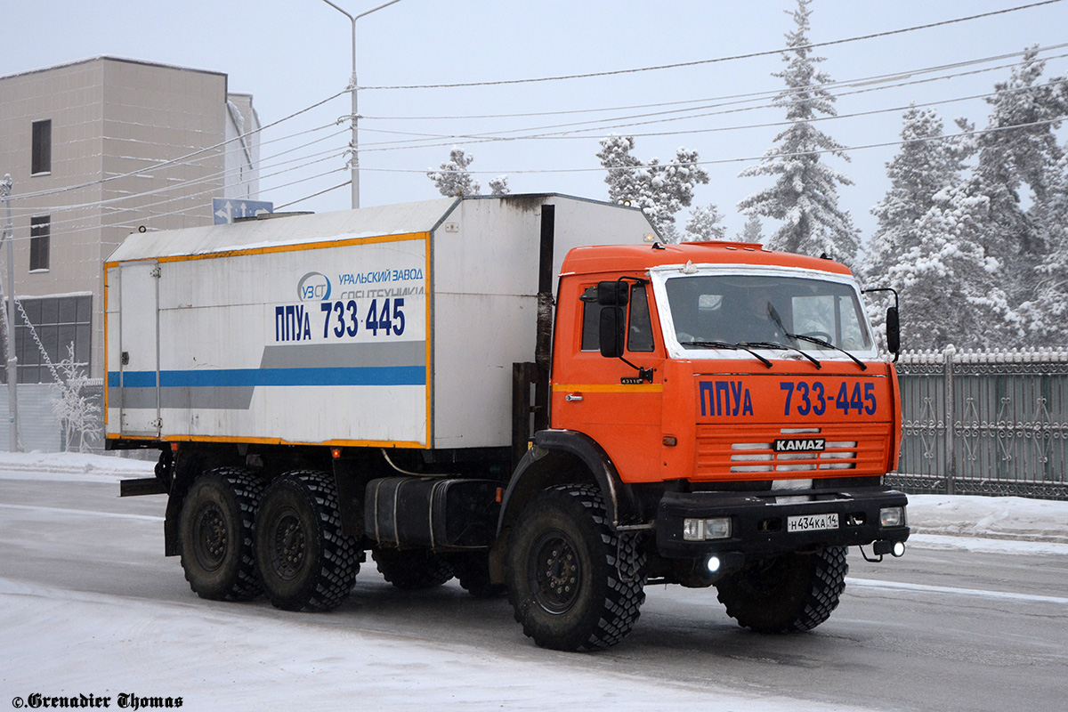 Саха (Якутия), № Н 434 КА 14 — КамАЗ-43118-15 [43118R]