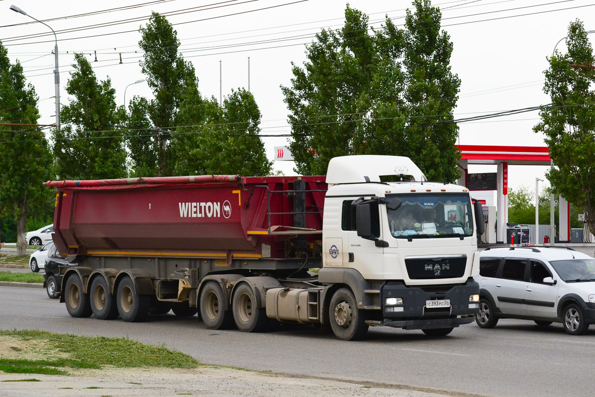 Волгоградская область, № С 393 РС 34 — MAN TGS 33.480