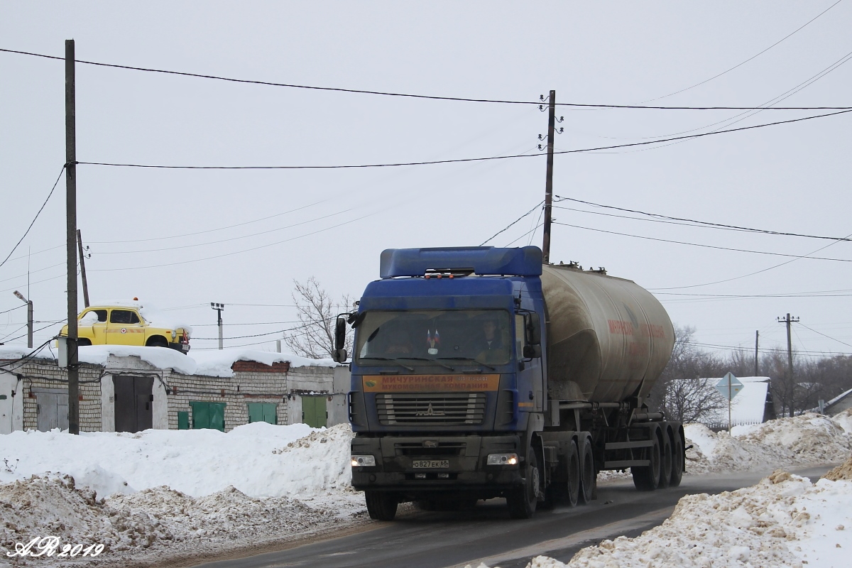 Тамбовская область, № О 827 ЕК 68 — МАЗ-6430C9