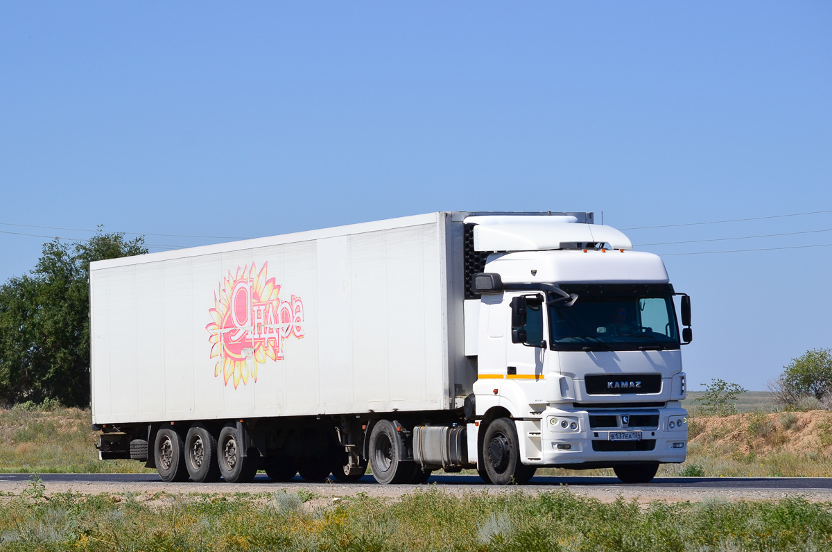Волгоградская область, № В 137 ЕА 134 — КамАЗ-5490-S5(87)