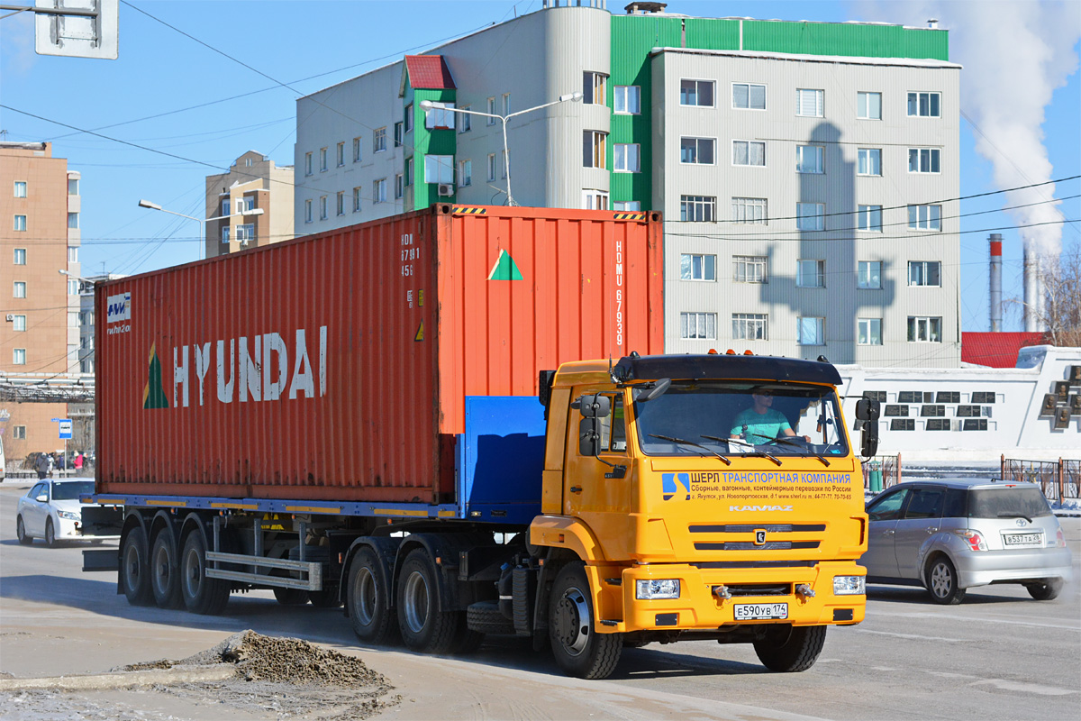 Саха (Якутия), № Е 590 УВ 174 — КамАЗ-65116-A5(48)