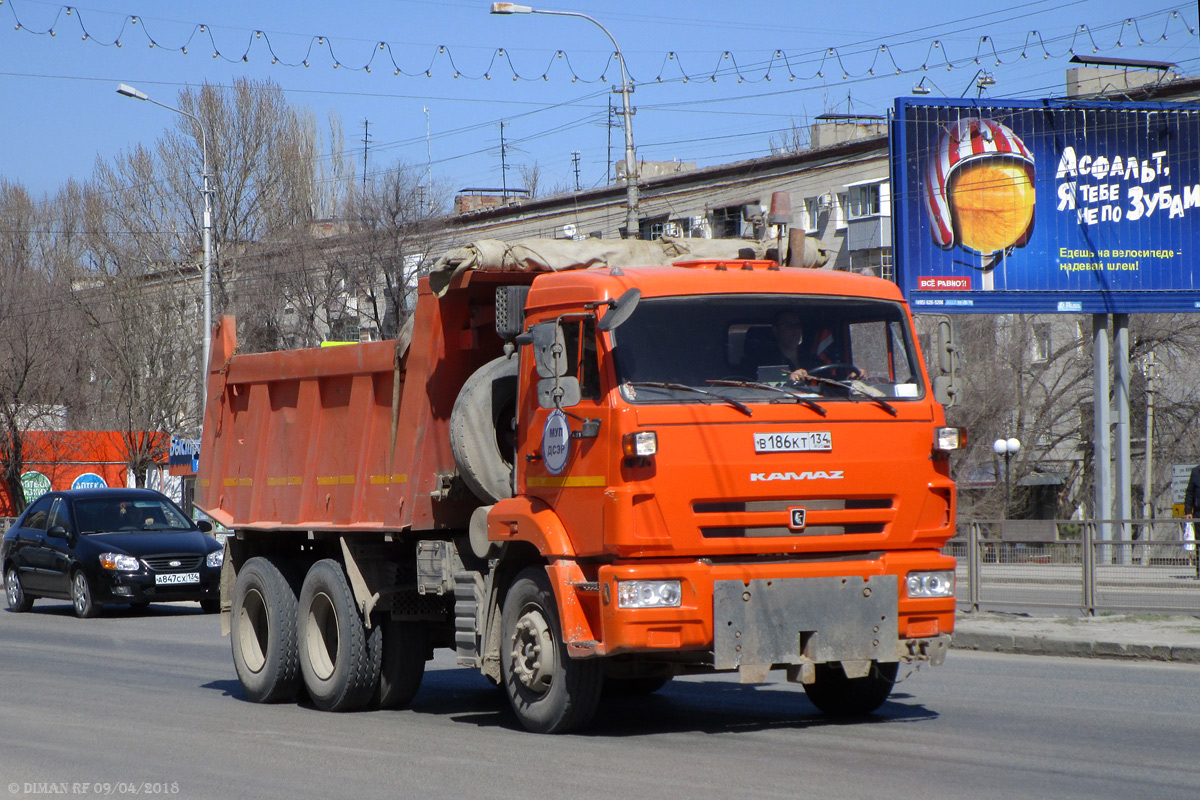 Волгоградская область, № В 186 КТ 134 — КамАЗ-65115-L4(19)