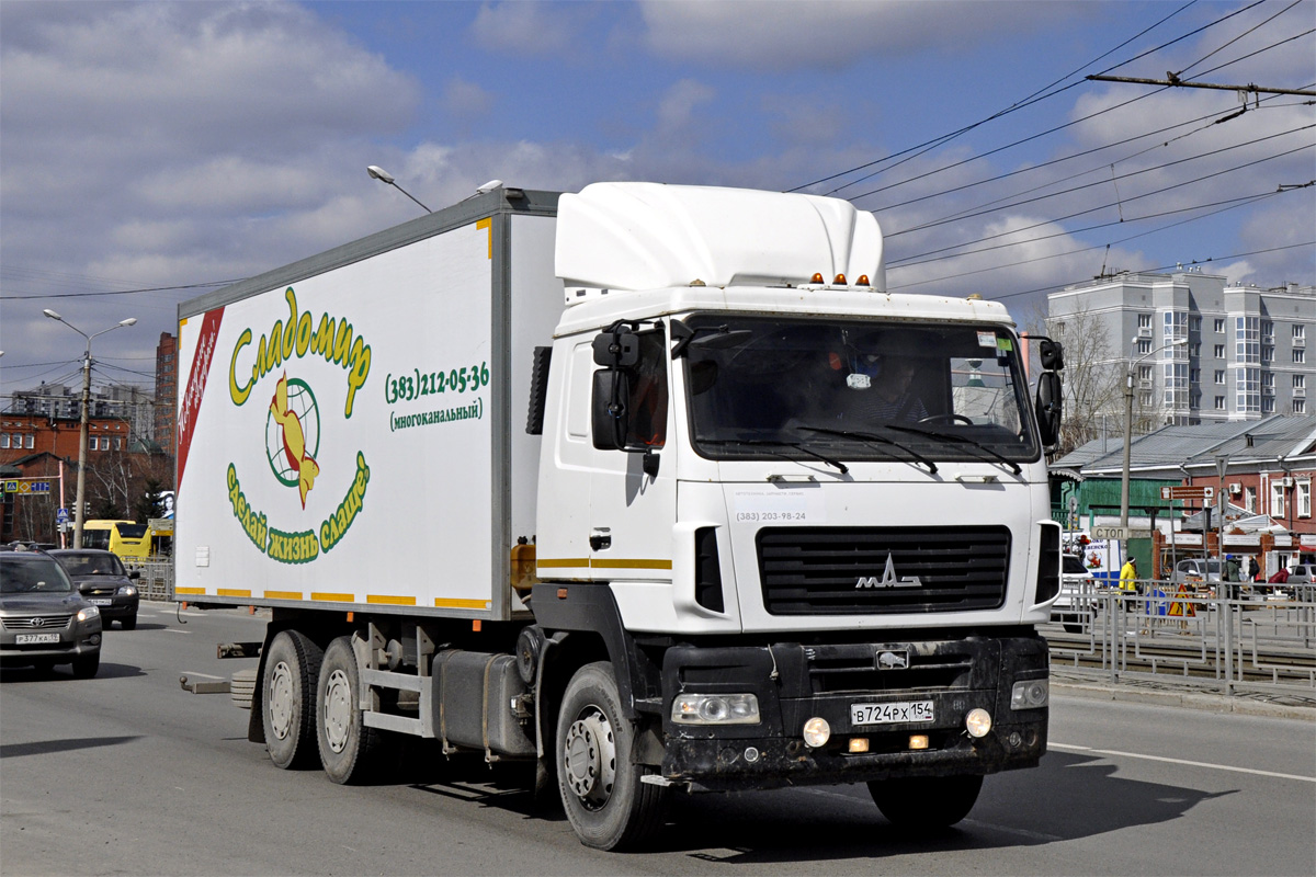Новосибирская область, № В 724 РХ 154 — МАЗ-6312B5