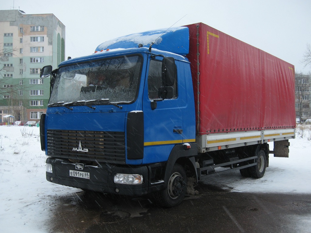 Тверская область, № Е 091 РЕ 69 — МАЗ-437130