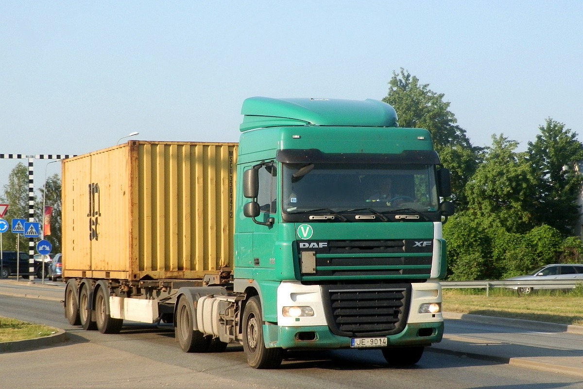 Латвия, № JE-9014 — DAF XF105 FT