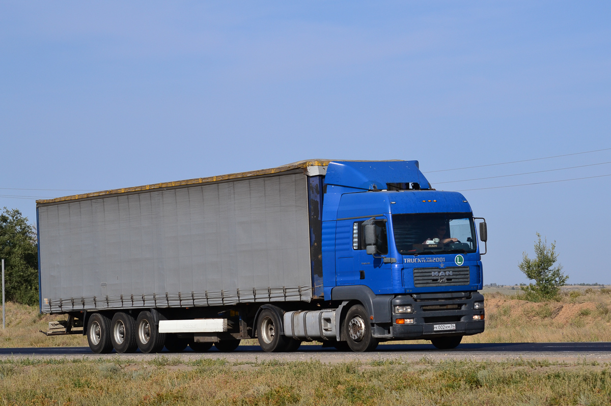 Волгоградская область, № К 002 КМ 34 — MAN TGA 18.410