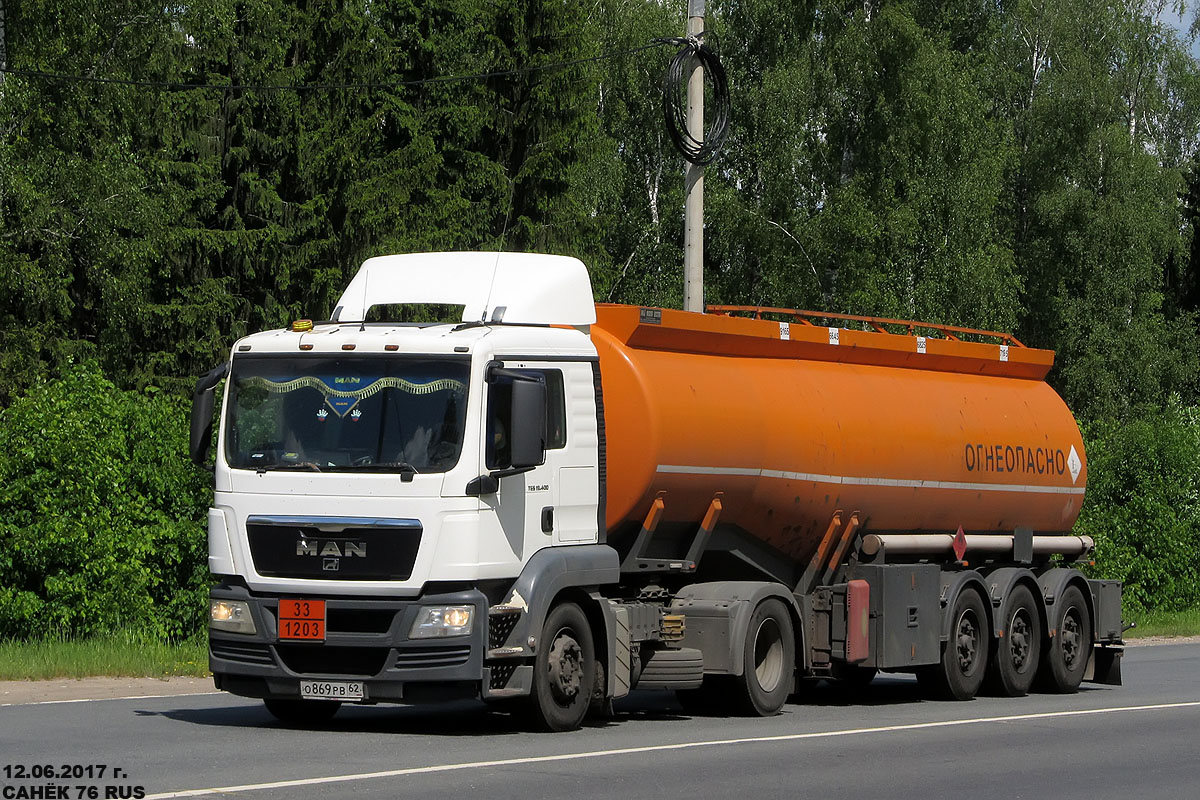 Рязанская область, № О 869 РВ 62 — MAN TGS 19.400