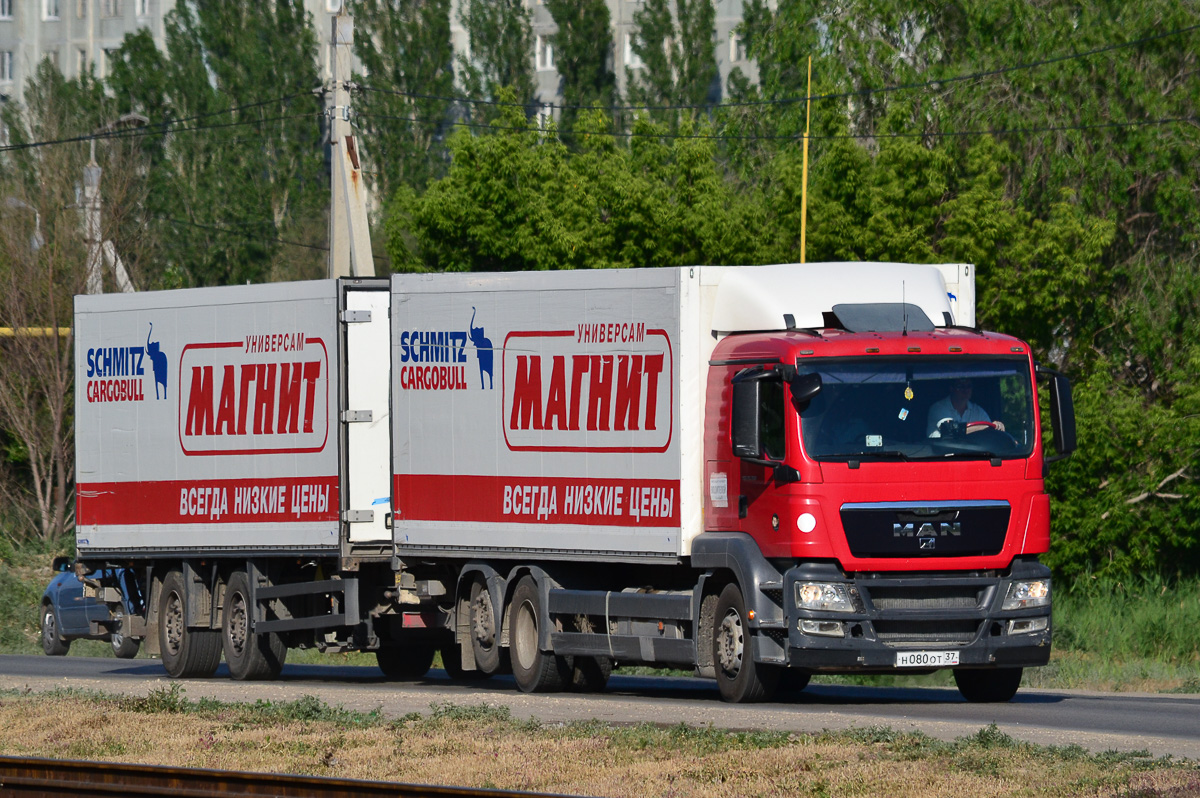 Волгоградская область, № Н 080 ОТ 37 — MAN TGA 26.350