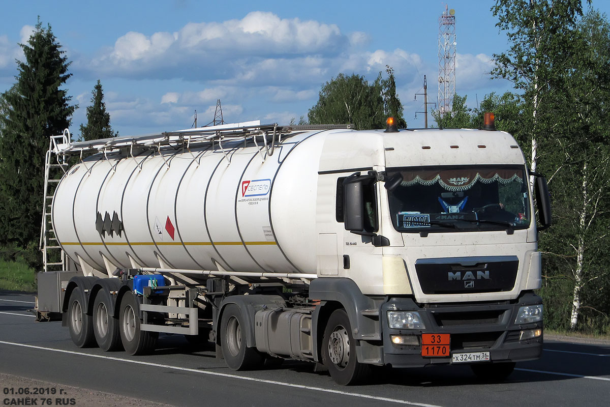 Воронежская область, № Х 324 ТМ 36 — MAN TGS 19.440