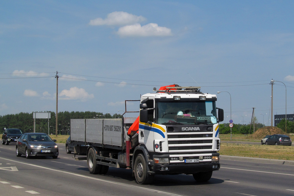 Литва, № KOH 406 — Scania ('1996) R94G