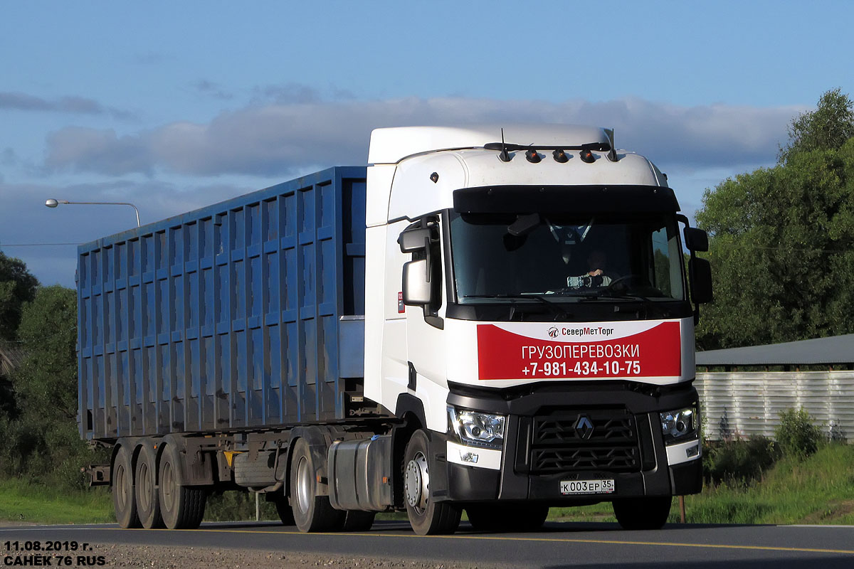 Вологодская область, № К 003 ЕР 35 — Renault T-Series ('2013)