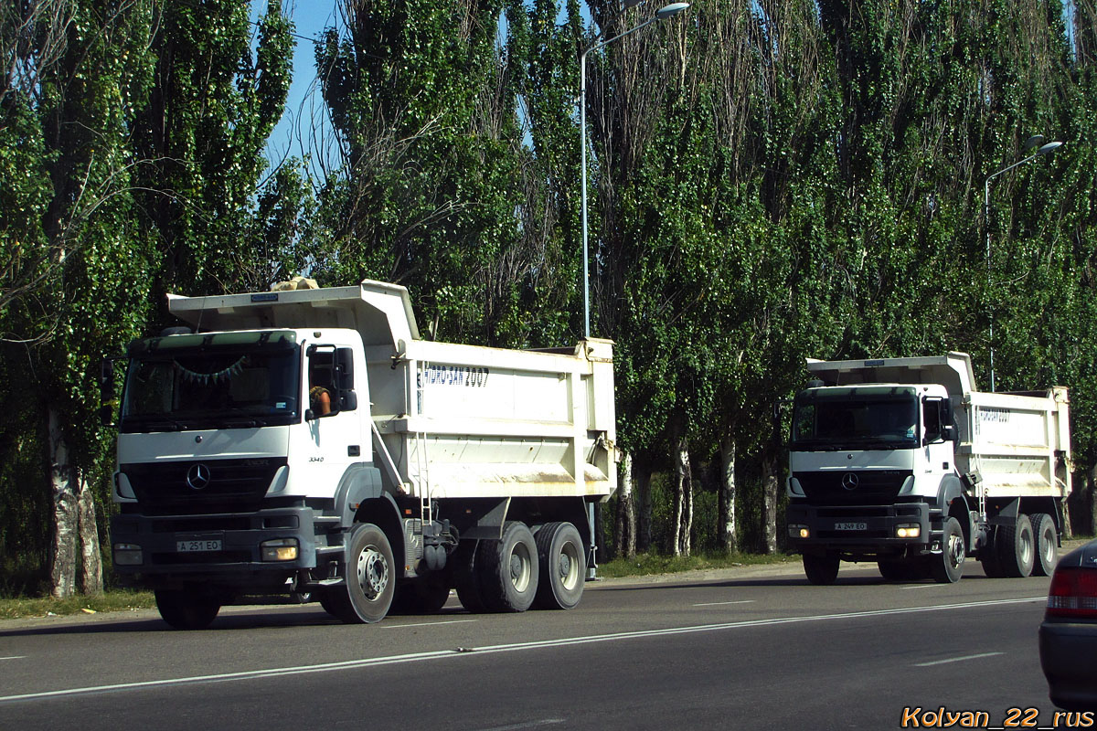 Алматы, № A 251 EO — Mercedes-Benz Axor 3340; Алматы, № A 249 EO — Mercedes-Benz Axor 3340