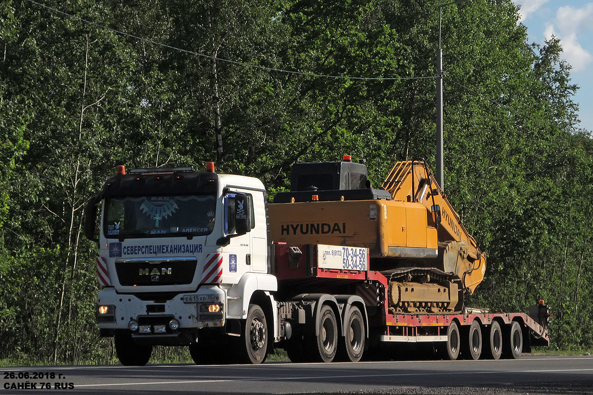 Вологодская область, № Е 615 ХВ 35 — MAN TGS 33.480