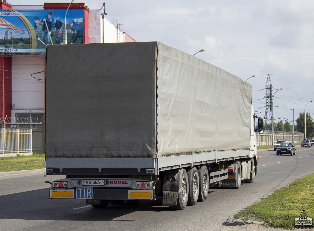 Брестская область, № АВ 1344-1 — Volvo ('2002) FH12.440; Брестская область, № А 6136 А-1 — Kögel (общая модель)