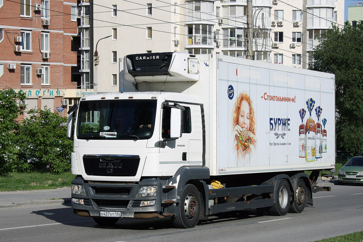 Волгоградская область, № Е 437 ХТ 134 — MAN TGS 26.350