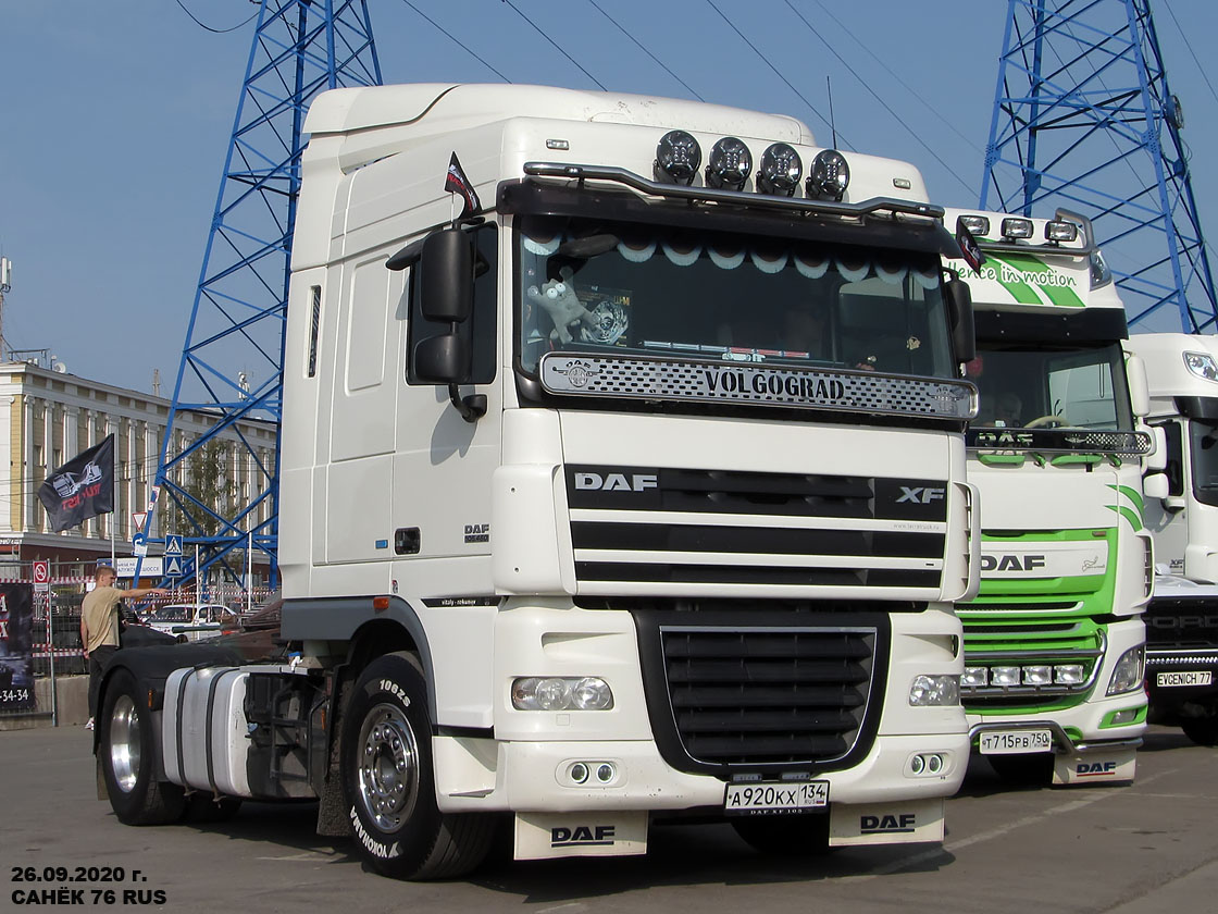 Волгоградская область, № А 920 КХ 134 — DAF XF105 FT; Москва — Фестиваль Truckfest 2020