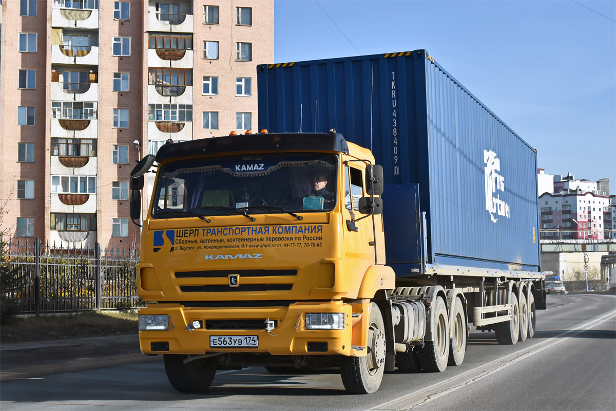Саха (Якутия), № Е 563 УВ 174 — КамАЗ-65116-A5(48)