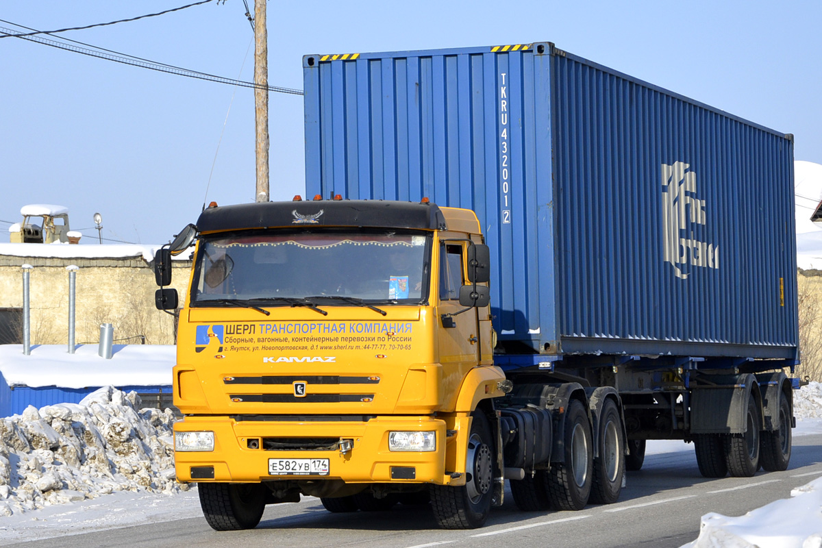 Саха (Якутия), № Е 582 УВ 174 — КамАЗ-65116-A5(48)