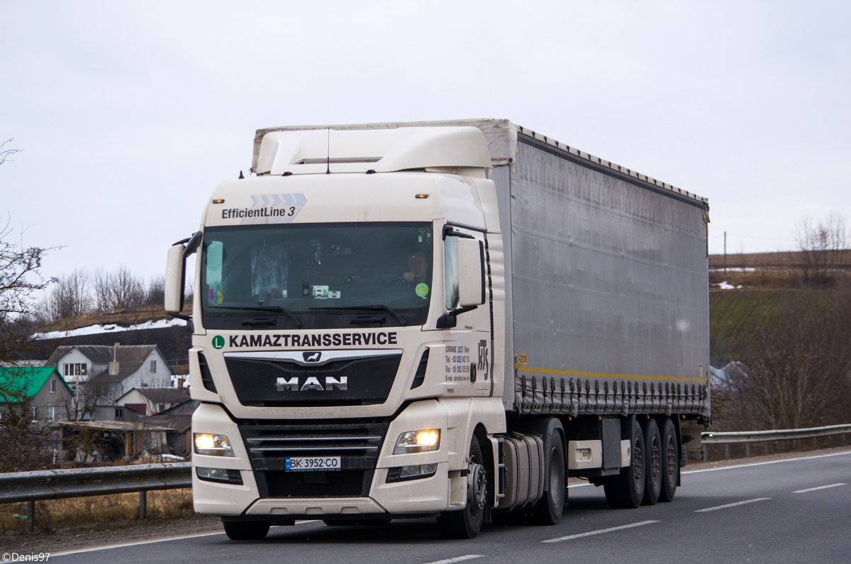 Ровненская область, № ВК 3952 СО — MAN TGX ('2016) 18.460