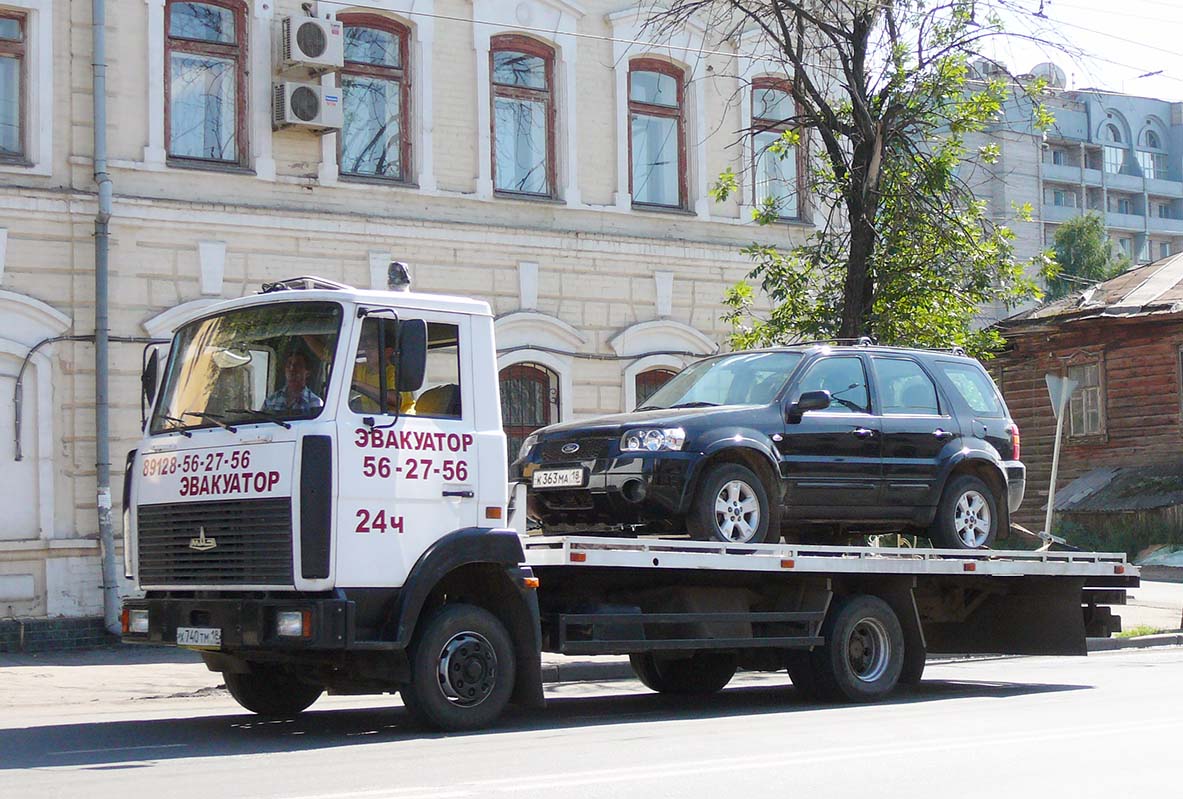 Удмуртия, № Х 740 ТМ 18 — МАЗ-437040