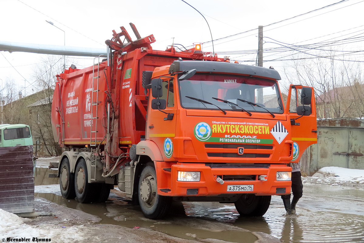 Саха (Якутия), № А 375 МО 14 — КамАЗ-65115-A5(48)