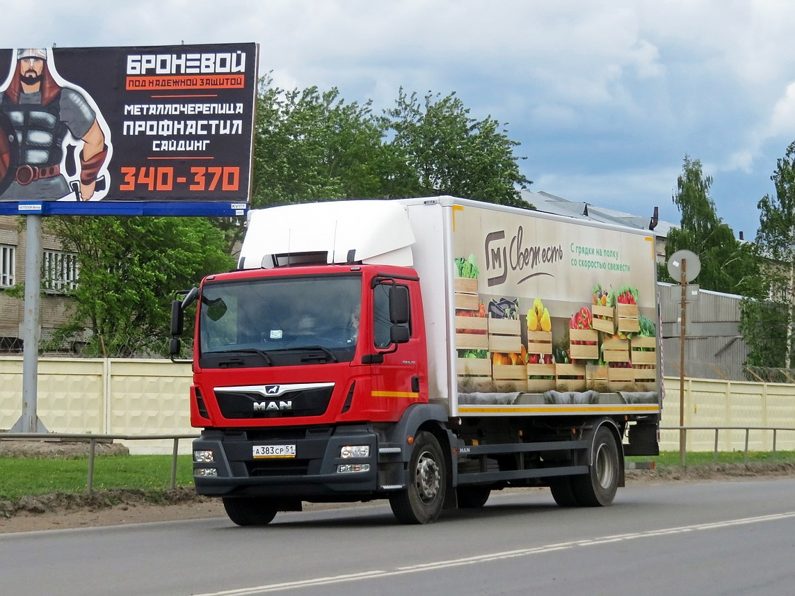 Мурманская область, № А 383 СР 51 — MAN TGM 18.250