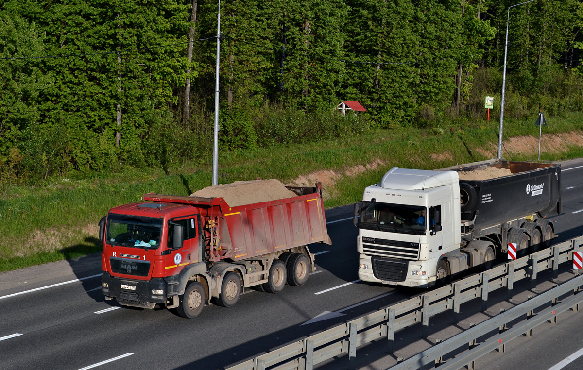 Москва, № С 524 СТ 777 — MAN TGS 41.390; Калужская область, № О 899 ТК 40 — DAF XF105 FT