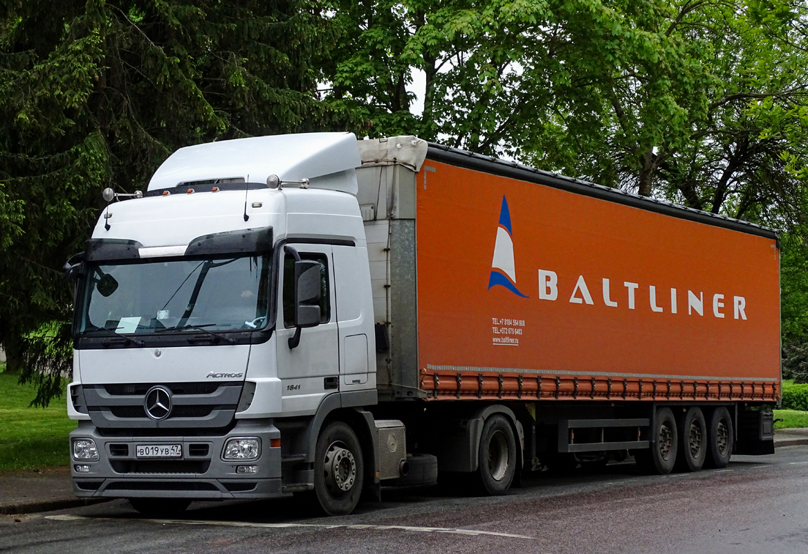 Ленинградская область, № В 019 УВ 47 — Mercedes-Benz Actros ('2009) 1841