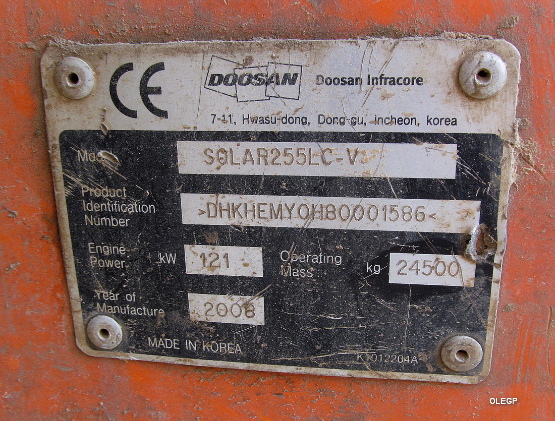 Витебская область, № (BY-2) Б/Н СТ 0077 — Develon (Doosan) (общая модель)