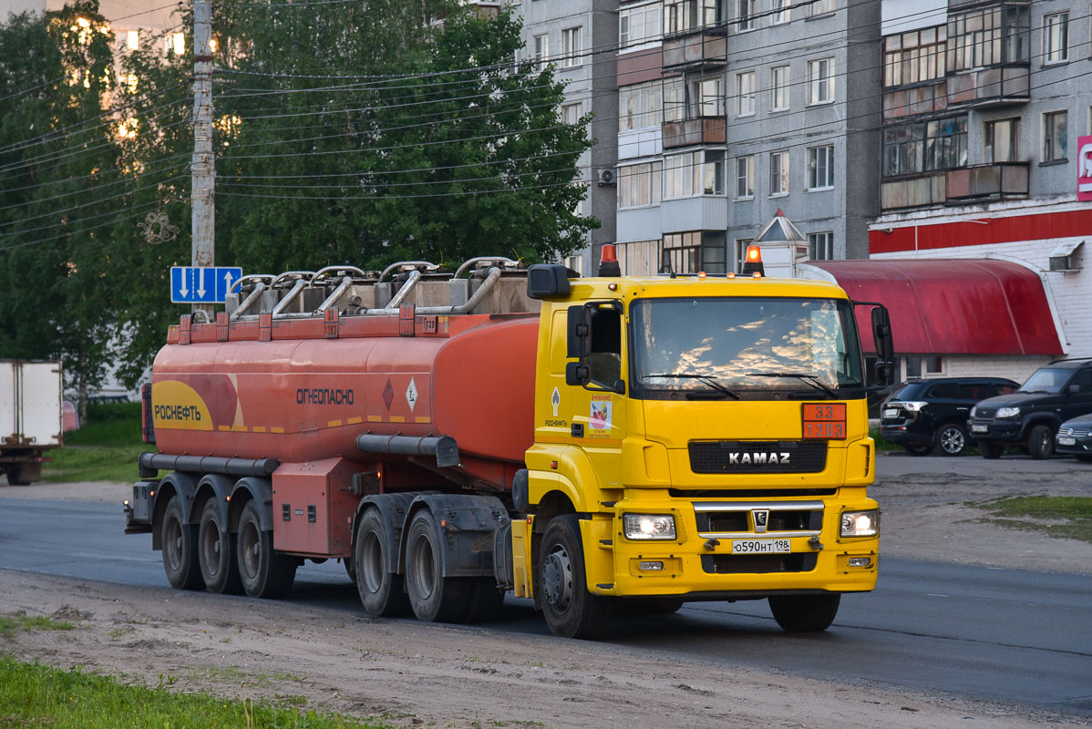 Архангельская область, № О 590 НТ 198 — КамАЗ-65206-S5(87)
