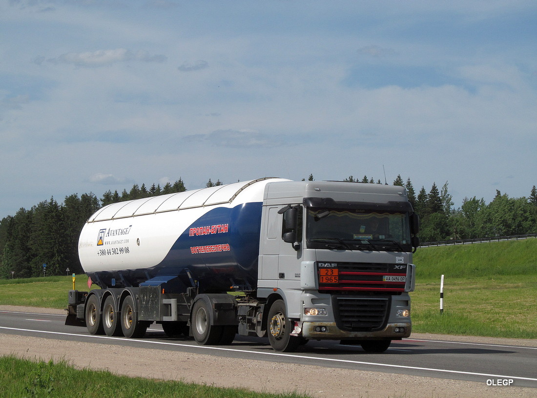 Киев, № АА 0496 ОР — DAF XF105 FT