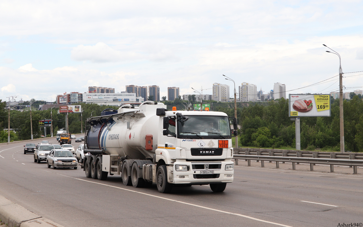 Башкортостан, № У 385 ОУ 102 — КамАЗ-65206-S5(87)