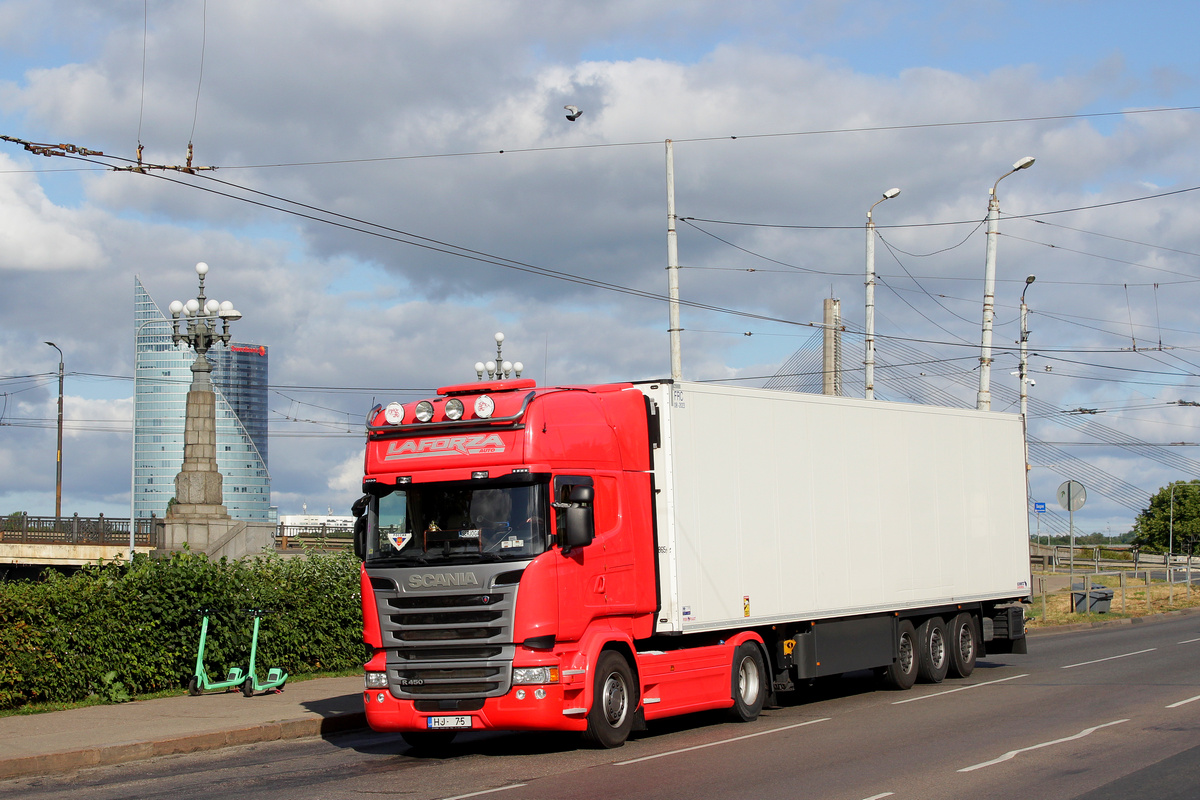 Латвия, № HJ-75 — Scania ('2013) R450