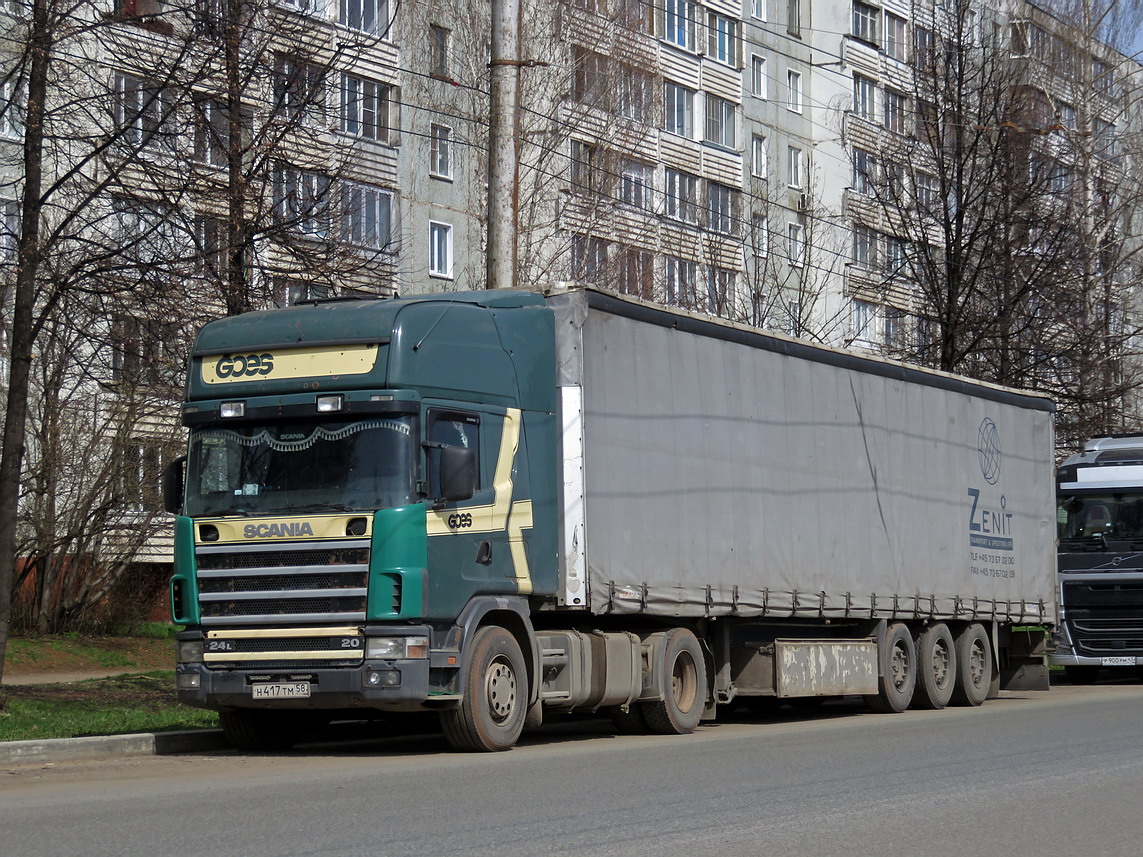 Пензенская область, № Н 417 ТМ 58 — Scania ('1996) R124L