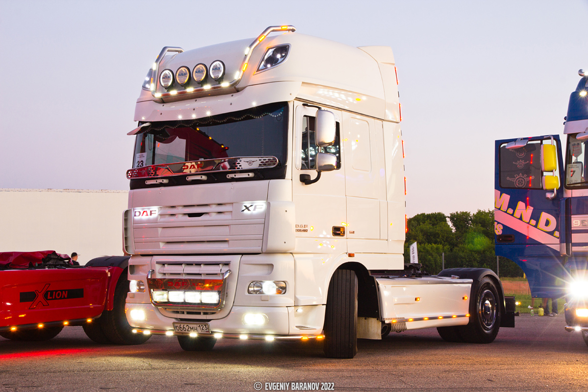 Краснодарский край, № О 662 МН 123 — DAF XF105 FT; Московская область — Фестиваль Truckfest 2022