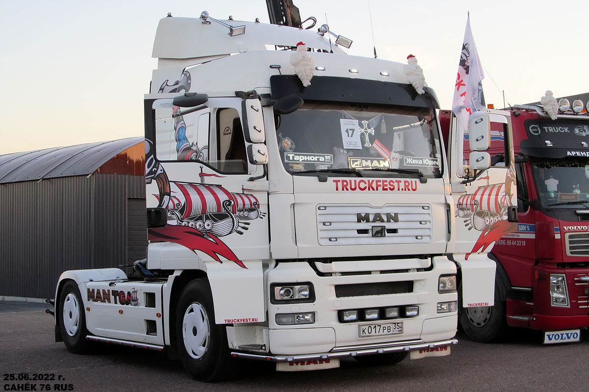 Вологодская область, № К 017 РВ 35 — MAN TGA 18.390; Московская область — Фестиваль Truckfest 2022