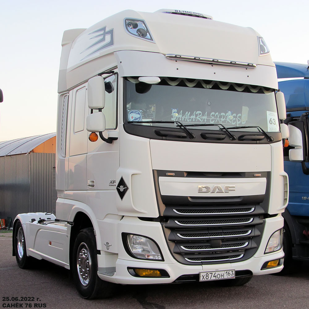 Самарская область, № Х 874 ОН 163 — DAF XF Euro6 FT; Московская область — Фестиваль Truckfest 2022