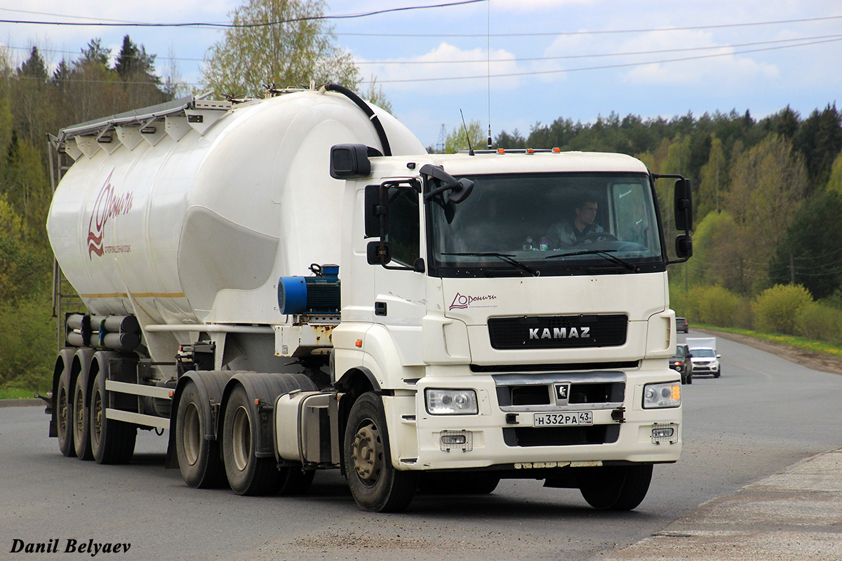 Кировская область, № Н 332 РА 43 — КамАЗ-65206-T5(68)