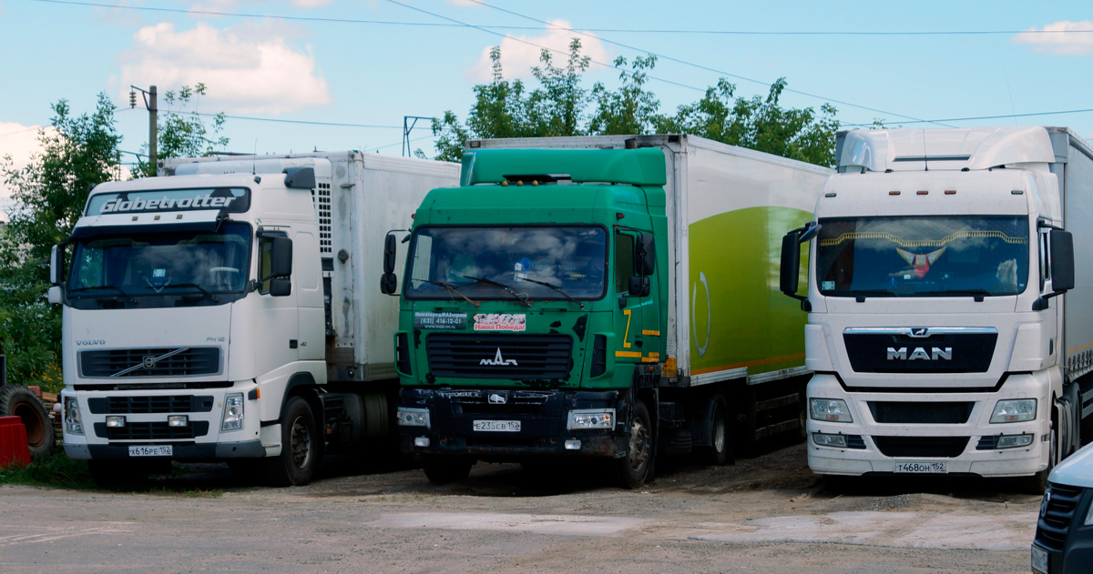 Нижегородская область, № Х 616 РЕ 152 — Volvo ('2002) FH12.400; Нижегородская область, № Е 235 СВ 152 — МАЗ-5440A9; Нижегородская область, № Т 468 ОН 152 — MAN TGX ('2007) 18.480