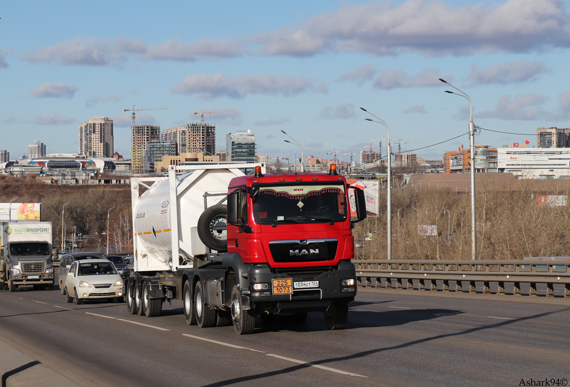 Красноярский край, № Т 034 ОТ 124 — MAN TGS 33.480