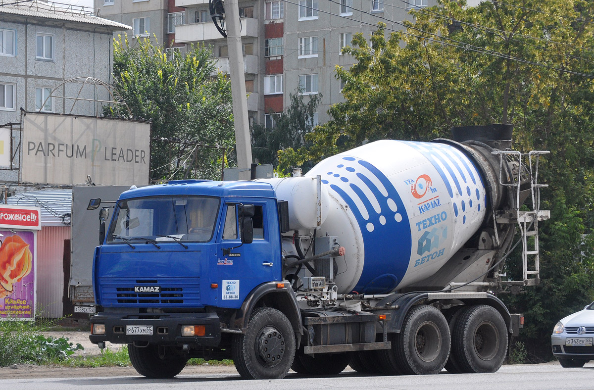 Омская область, № Р 677 ХМ 55 — КамАЗ-65115-62