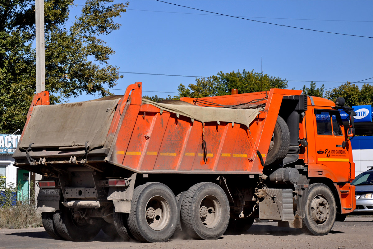 Алтайский край, № В 615 ХМ 22 — КамАЗ-65115-L4(19)